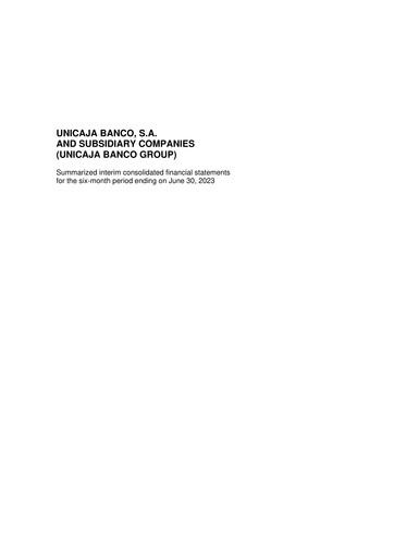 Thumbnail Unicaja Banco Half-year Report 2023-h1