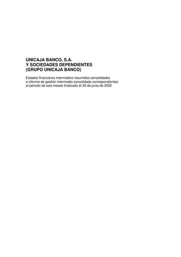 Thumbnail Unicaja Banco Half-year Report 2022-h1