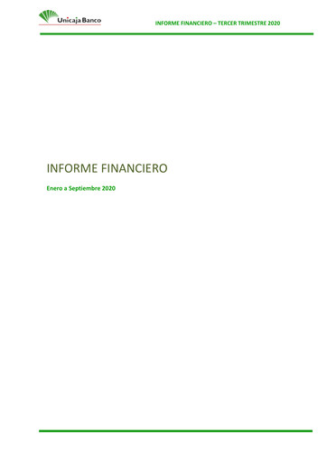 Miniature Unicaja Banco Rapport trimestriel 2020-q3