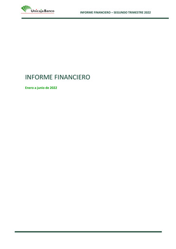 Miniature Unicaja Banco Rapport trimestriel 2022-q2