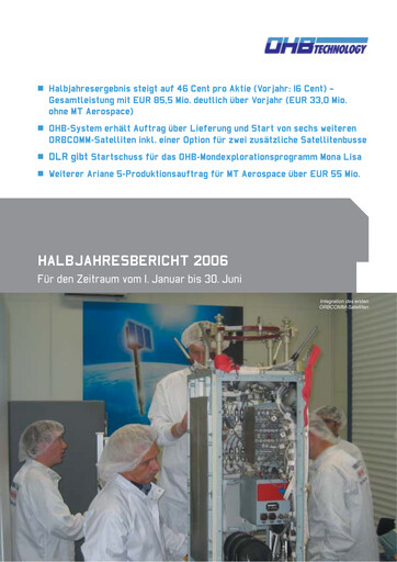 Thumbnail OHB SE Half-year Report 2006-h1