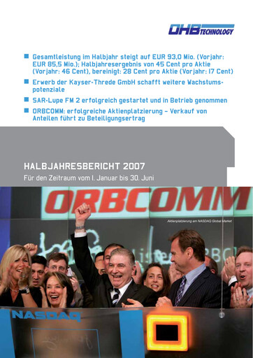 Thumbnail OHB SE Half-year Report 2007-h1