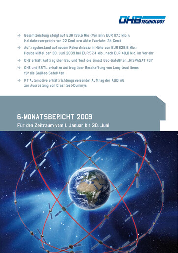 Thumbnail OHB SE Half-year Report 2009-h1