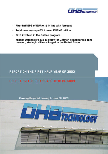 Thumbnail OHB SE Half-year Report 2003-h1