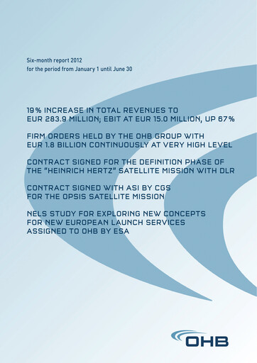 Thumbnail OHB SE Half-year Report 2012-h1