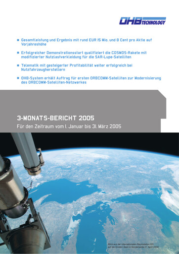 Thumbnail OHB SE Quarterly Report 2005-q1