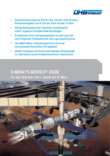 Thumbnail OHB SE Quarterly Report 2008-q1