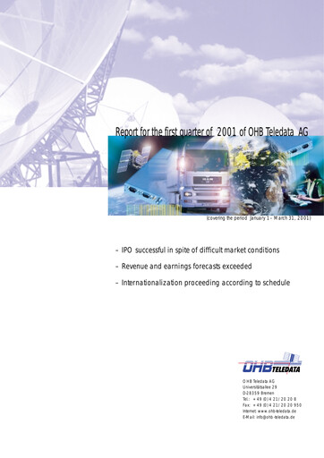 Thumbnail OHB SE Quarterly Report 2001-q1