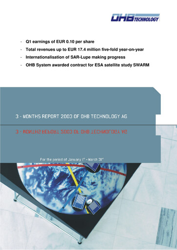 Thumbnail OHB SE Quarterly Report 2003-q1