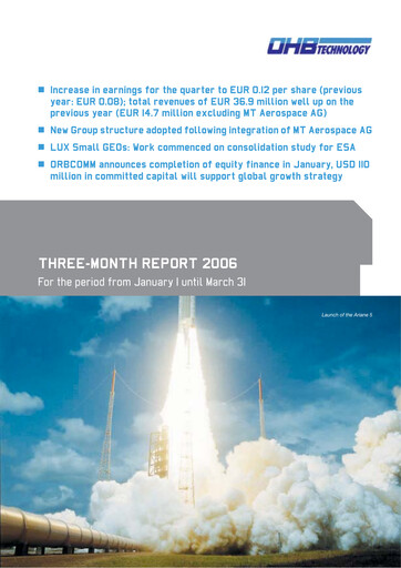 Thumbnail OHB SE Quarterly Report 2006-q1