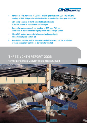 Thumbnail OHB SE Quarterly Report 2008-q1