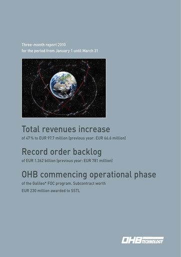 Thumbnail OHB SE Quarterly Report 2010-q1