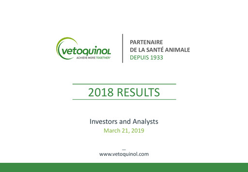 Miniature Vetoquinol Rapport financier 2018