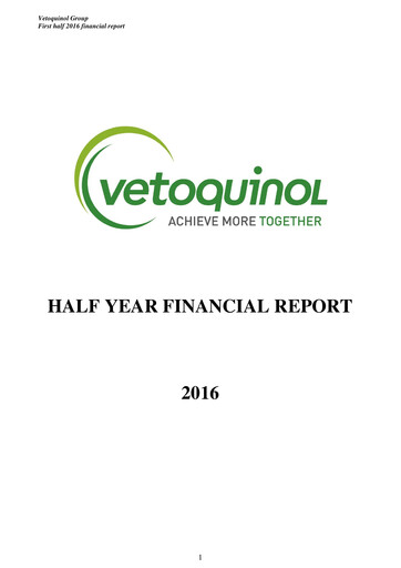 Thumbnail Vetoquinol Half-year Report 2016-h1