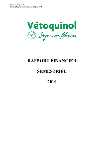 Thumbnail Vetoquinol Half-year Report 2010-h1