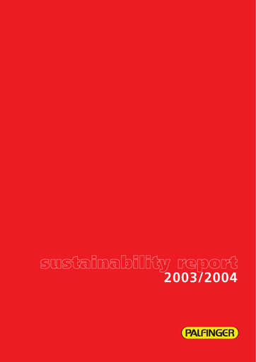 Thumbnail Palfinger Sustainability Report 2003-2004