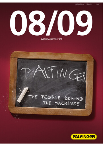 Thumbnail Palfinger Sustainability Report 2008-2009