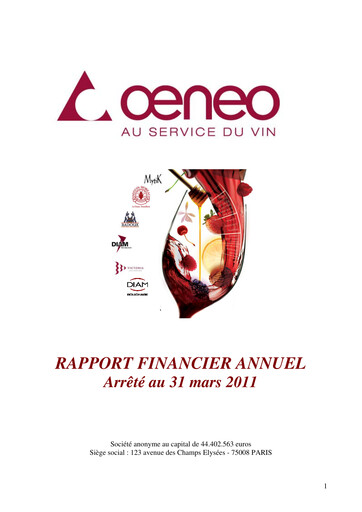 Thumbnail Oeneo Financial Report 2010-2011