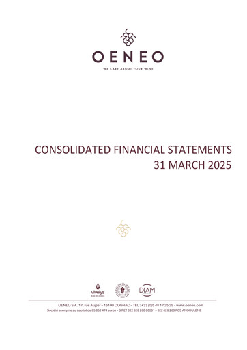 Thumbnail Oeneo Financial Statement 2024-2025