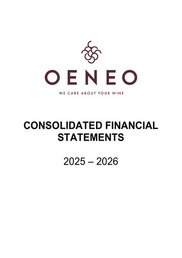 Thumbnail Oeneo Financial Statement 2025-2026