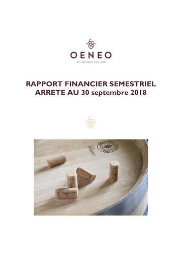 Thumbnail Oeneo Half-year Report 2018-2019