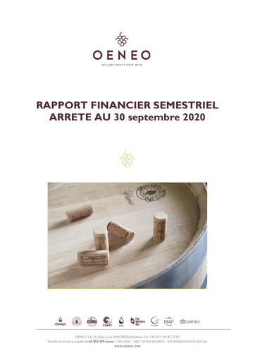 Thumbnail Oeneo Half-year Report 2020-2021