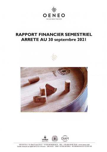 Thumbnail Oeneo Half-year Report 2021-2022