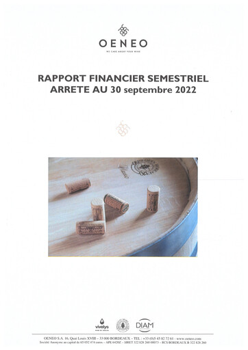 Thumbnail Oeneo Half-year Report 2022-2023
