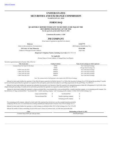 Thumbnail 3M Quarterly Report 2022-q1