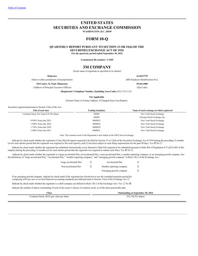 Thumbnail 3M Quarterly Report 2022-q3