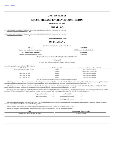 Thumbnail 3M Quarterly Report 2024-q1