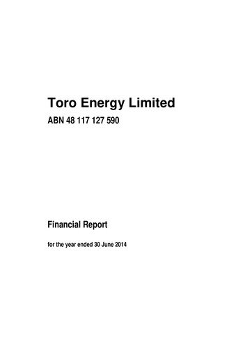 Vorschaubild Toro Energy Finanzbericht 2014