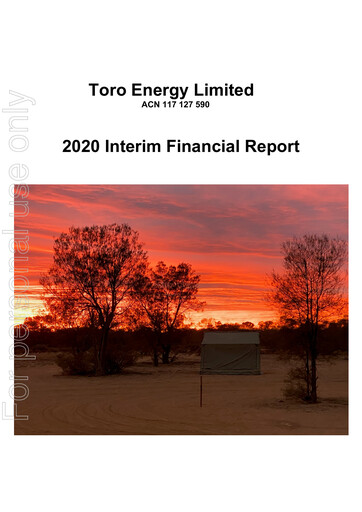 Thumbnail Toro Energy Half-year Report 2020-h1