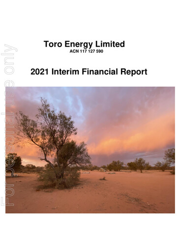 Thumbnail Toro Energy Half-year Report 2021-h1