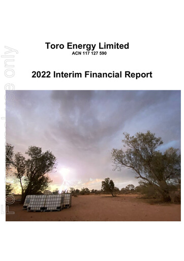 Thumbnail Toro Energy Half-year Report 2022-h1