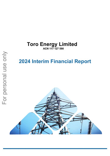 Thumbnail Toro Energy Half-year Report 2024-h1