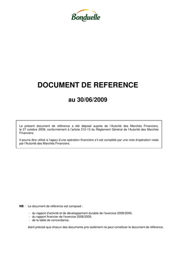 Thumbnail Bonduelle Universal Registration Document 2008-2009