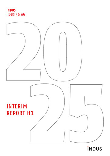 Miniature Indus Holding
 Rapport semestriel 2025-h1