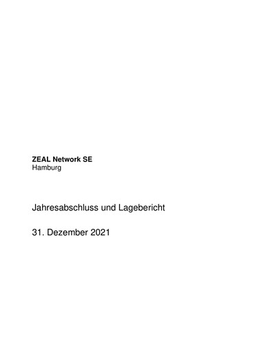 Miniature Zeal Network
 Bilan financier 2021