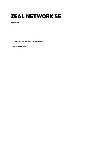 Miniature Zeal Network
 Bilan financier 2024