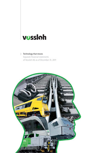 Thumbnail Vossloh AG Financial Statement 2011