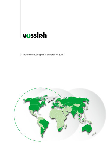 Thumbnail Vossloh AG Quarterly Report 2014-q1