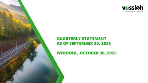 Thumbnail Vossloh AG Quarterly Report 2025-q3