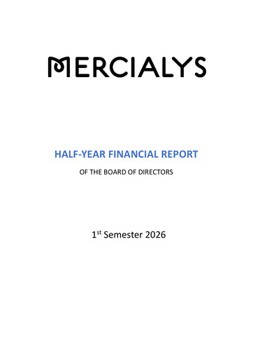 Thumbnail Mercialys Half-year Report 2026-h1