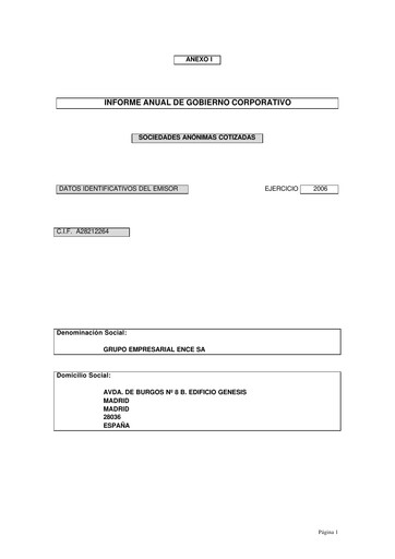 Miniature ENCE Energía y Celulosa Rapport annuel 2006
