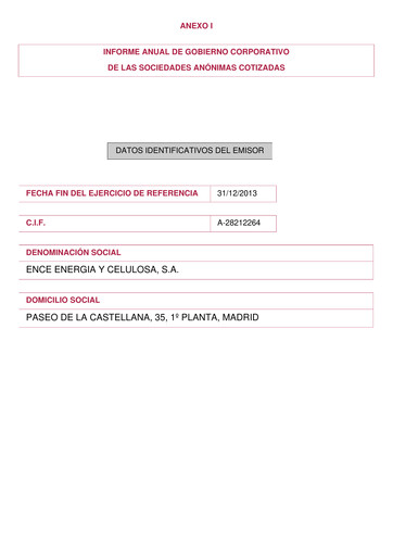 Miniature ENCE Energía y Celulosa Rapport annuel 2013