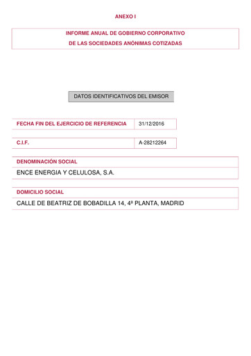 Miniature ENCE Energía y Celulosa Rapport annuel 2016