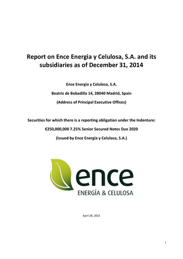 Thumbnail ENCE Energía y Celulosa Financial Report 2014