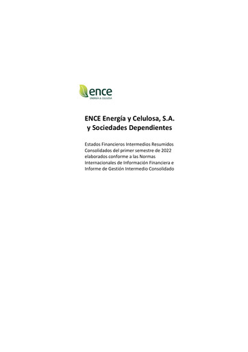 Miniature ENCE Energía y Celulosa Rapport semestriel 2022-h1