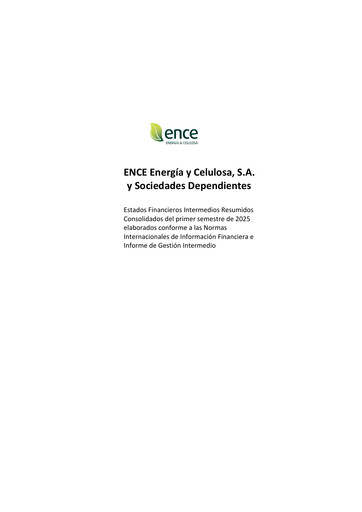 Vorschaubild ENCE Energía y Celulosa Halbjahresbericht 2025-h1